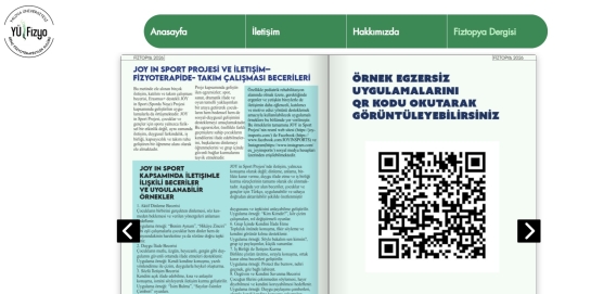 JOY in Sport Projesi YUFİZYO Dergisinde Yayımlandı